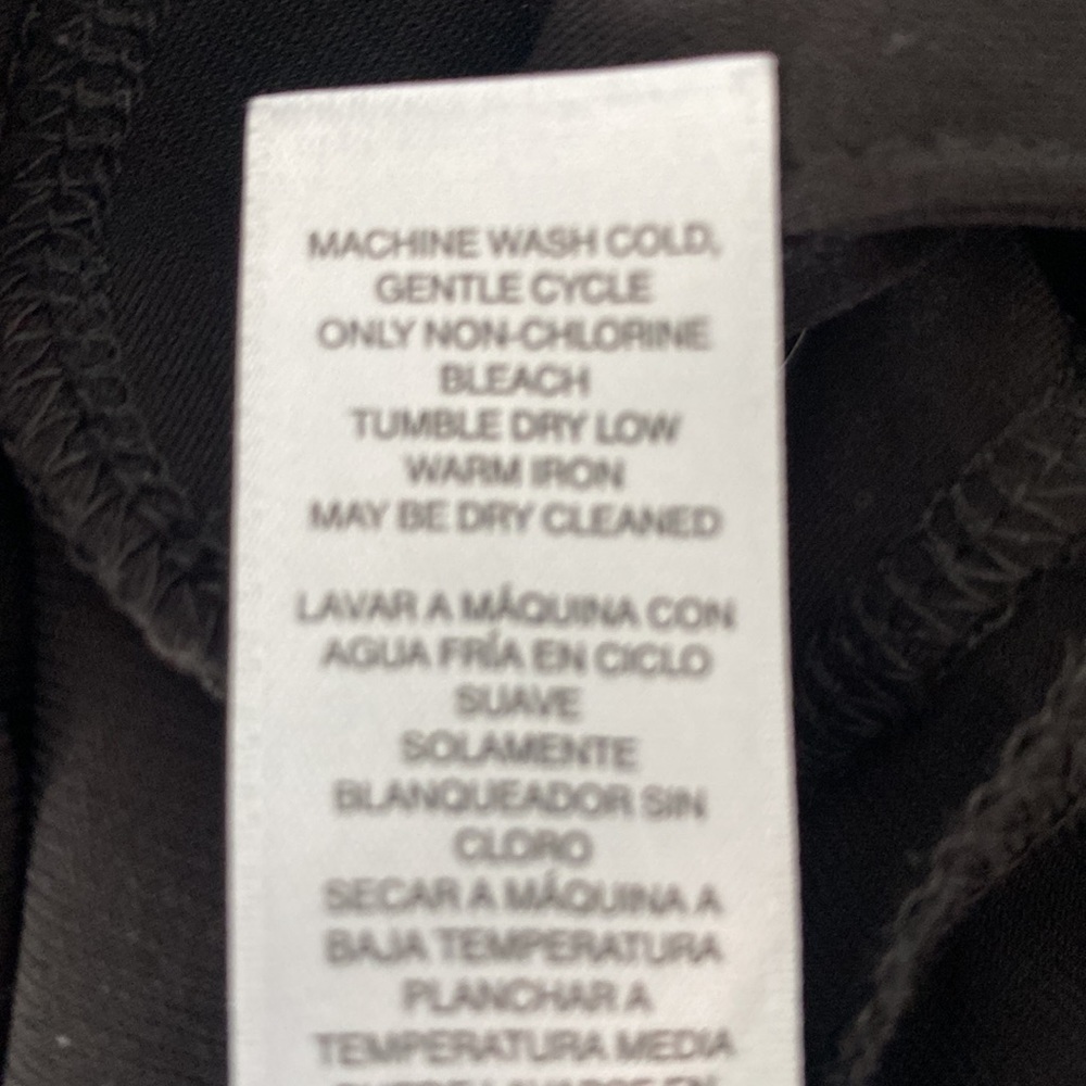Chico’s Black short sleeve stretchy top with tie on side Chico size 3 or XL - Picture 12 of 13